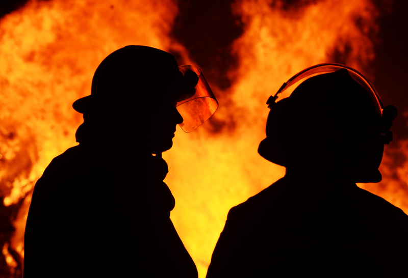 Pompiers feu de cheminée